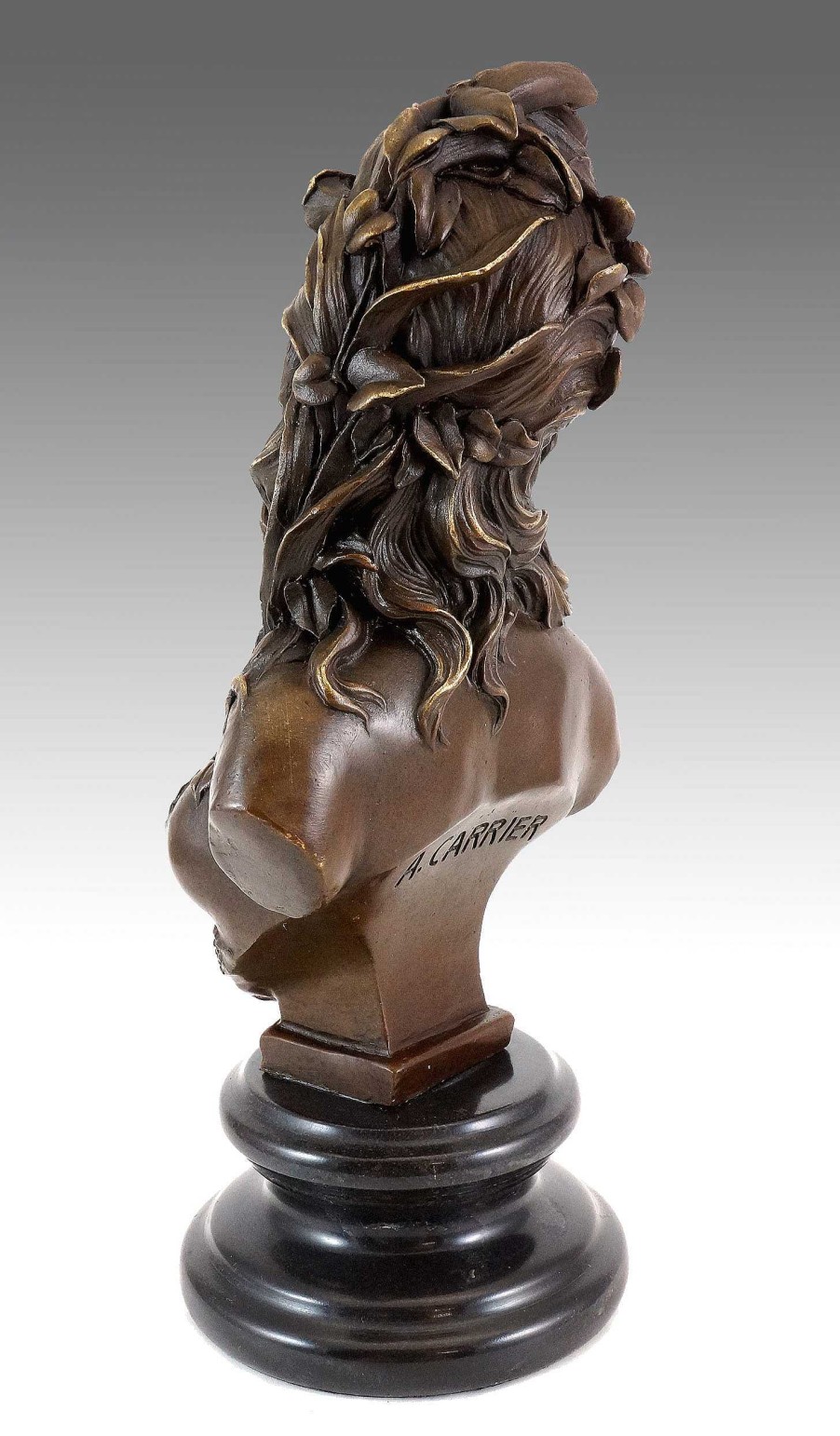 Kunst & Ambiente Art Nouveau - Bust Of Flora (1865-70) Bust Of A Woman A. Carrier Art Nouveau Statues