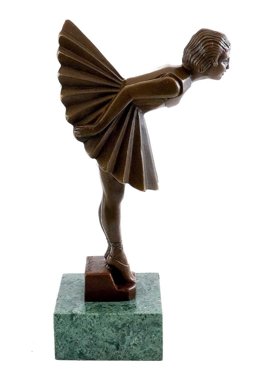 Demétre Haralamb Chiparus Art Deco Bronze Sculpture - Ballerina / Female Dancer - Chiparus Art Deco Figurines