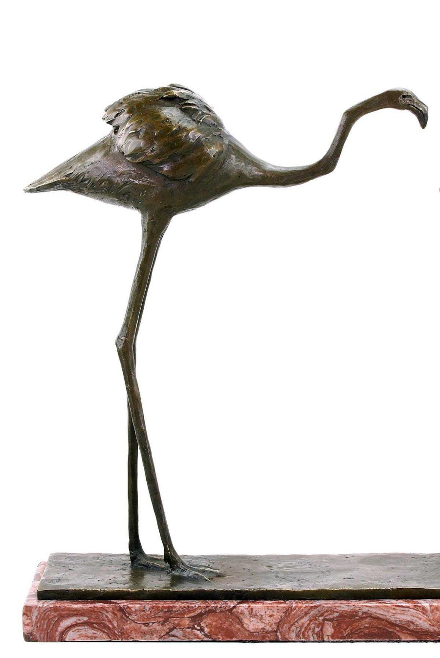 Rembrandt Bugatti Two Flamingos (1912) - Signed Bronze Figurine By Bugatti - Numbered Animal Sculptures