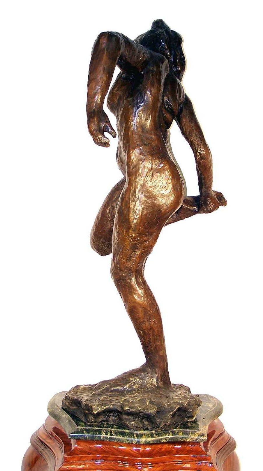 Edgar Degas Large Sculpture - Dancer Looking At Her Right Foot - Edgar Degas Garden Statues