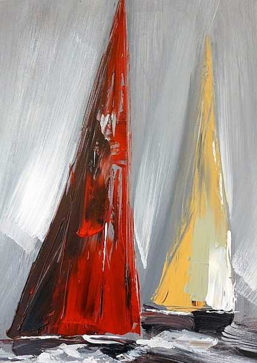 Martin Klein Sailing Regatta Ii - Acrylic Painting - Martin Klein Acrylic Painting