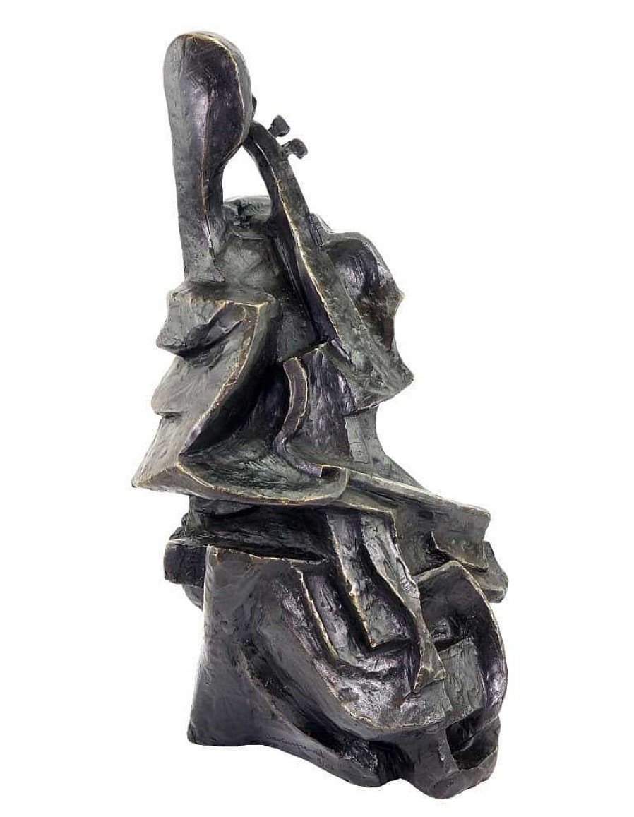 Otto Gutfreund The Cello Player (1912 1913) - Otto Gutfreund - Bronze Statue - Cellista Contemporary Art