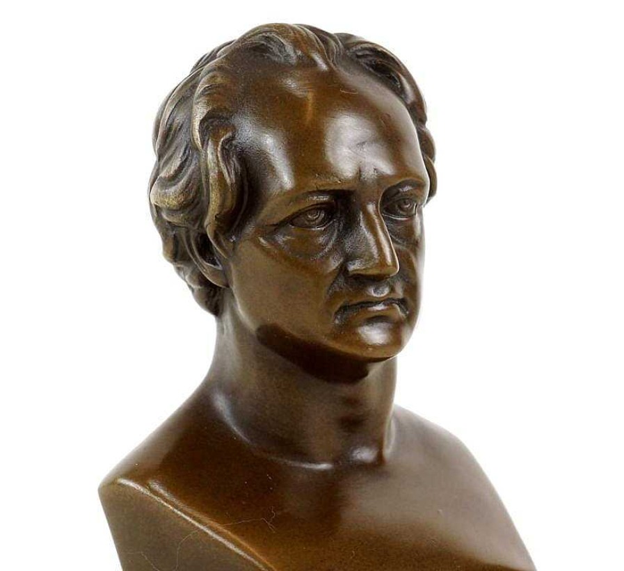 Kunst & Ambiente Johann Wolfgang Von Goethe Bust - Bronze Figurine - Signed New Products