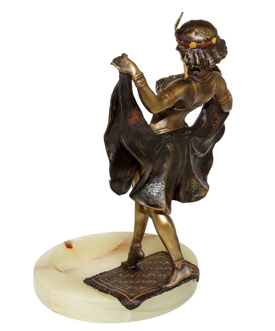 Franz Bergmann Vienna Bronze Figurine - Female Oriental Dancer - Bergmann Seal Erotic Nudes - Vienna Bronze