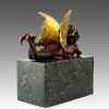 Miguel Fernando Lopez (Milo) Cute Bronze Figure - Procumbent Fairy Elfin - Signed By Milo Greek Statues