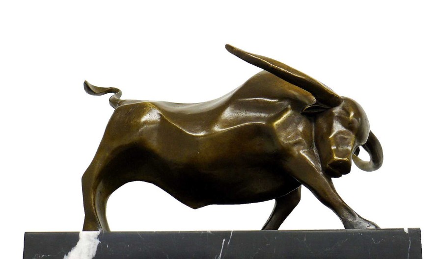 Miguel Fernando Lopez (Milo) Modern Animal Sculpture - Strong Bull - Signed Milo Animal Sculptures