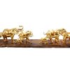 Miguel Fernando Lopez (Milo) Gilded Herd Of Elephants By Milo - Elephant Figurine - Elephant Statue - Elephant Sculpture Animal Sculptures