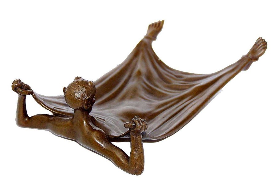 Kunst & Ambiente Satyr - Faun - Devil - Bronze Dish Vienna Bronze Signed Erotic Nudes - Vienna Bronze