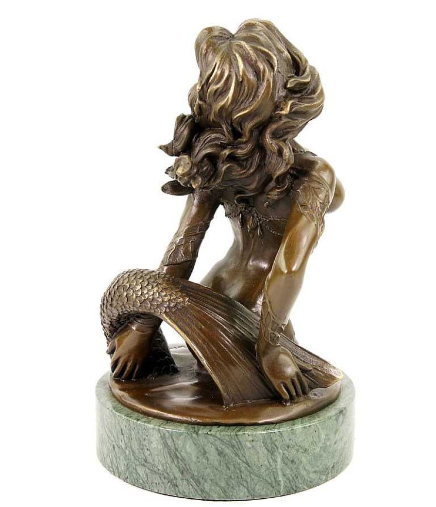 Kunst & Ambiente Erotic Nude - Mermaid - Water Nymph - Bronze Figurine Signed Erotic Nudes - Vienna Bronze