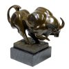 Kunst & Ambiente Huge Animal Figure For The Garden - Cubistic Bronze Bull Contemporary Art