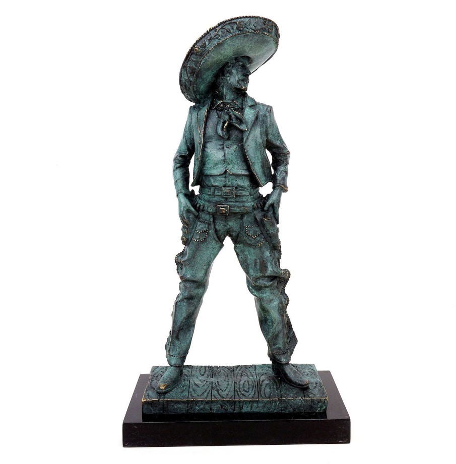 Martin Klein Bronze Figurine - Mexican Cowboy - Charro - Signed Martin Klein - Gaucho Figurine Contemporary Art