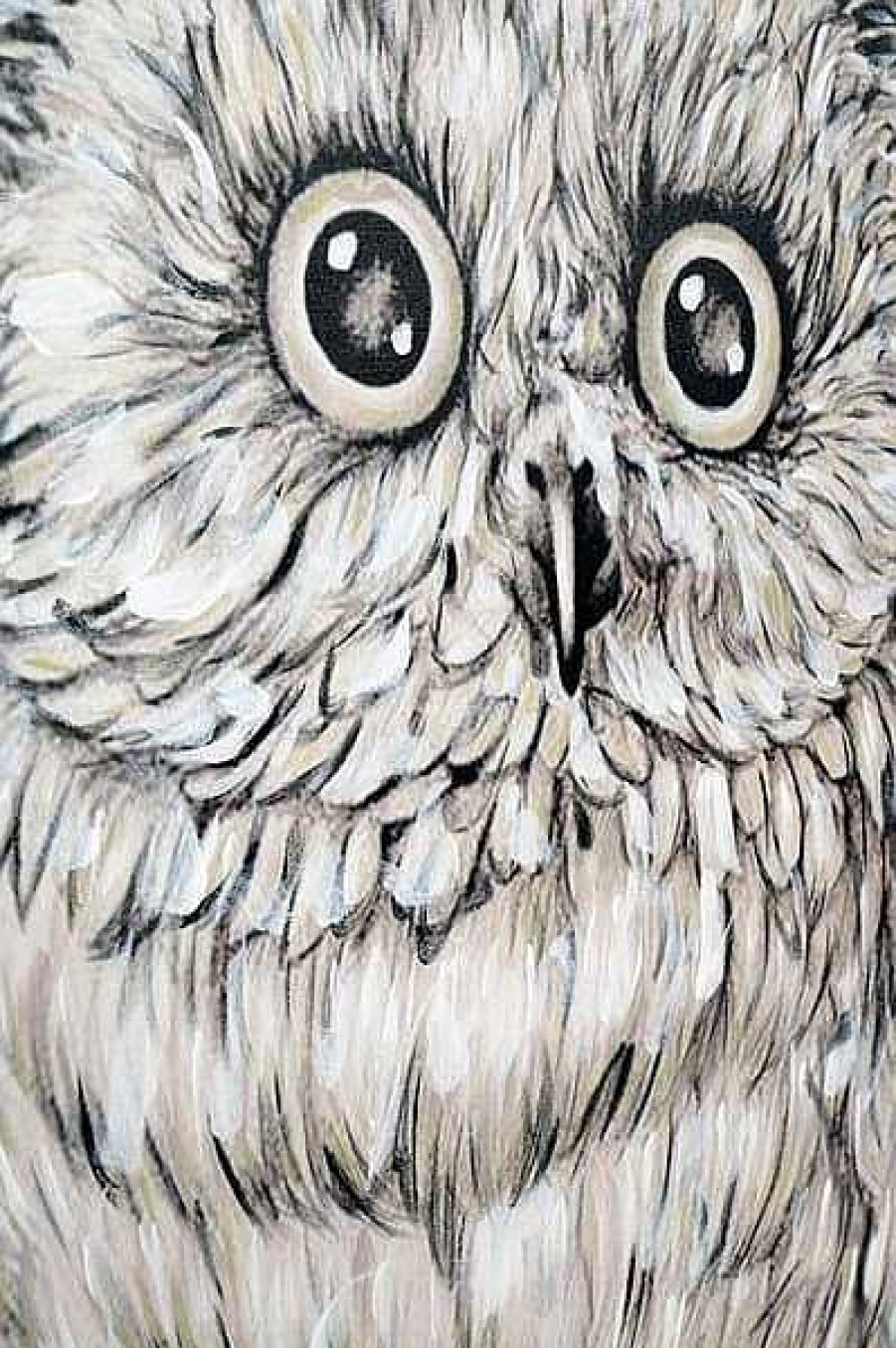 Martin Klein Call Of The Owl - Acrylic Painting On Canvas - Martin Klein Oil Painting