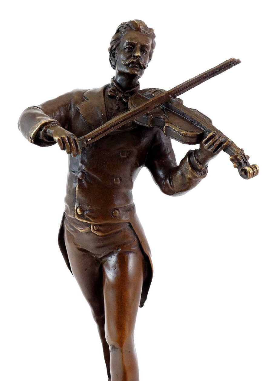 Miguel Fernando Lopez (Milo) Bronze Figure - Composer Johann Strauss - Signed Milo Contemporary Art