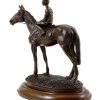 Miguel Fernando Lopez (Milo) Bronze Figure - Jockey / Bronze Horse - Sign. Milo Animal Sculptures