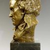 Alfredo Pina Giant Bronze Bust - Ludwig Van Beethoven - Signed A. Pina Garden Statues