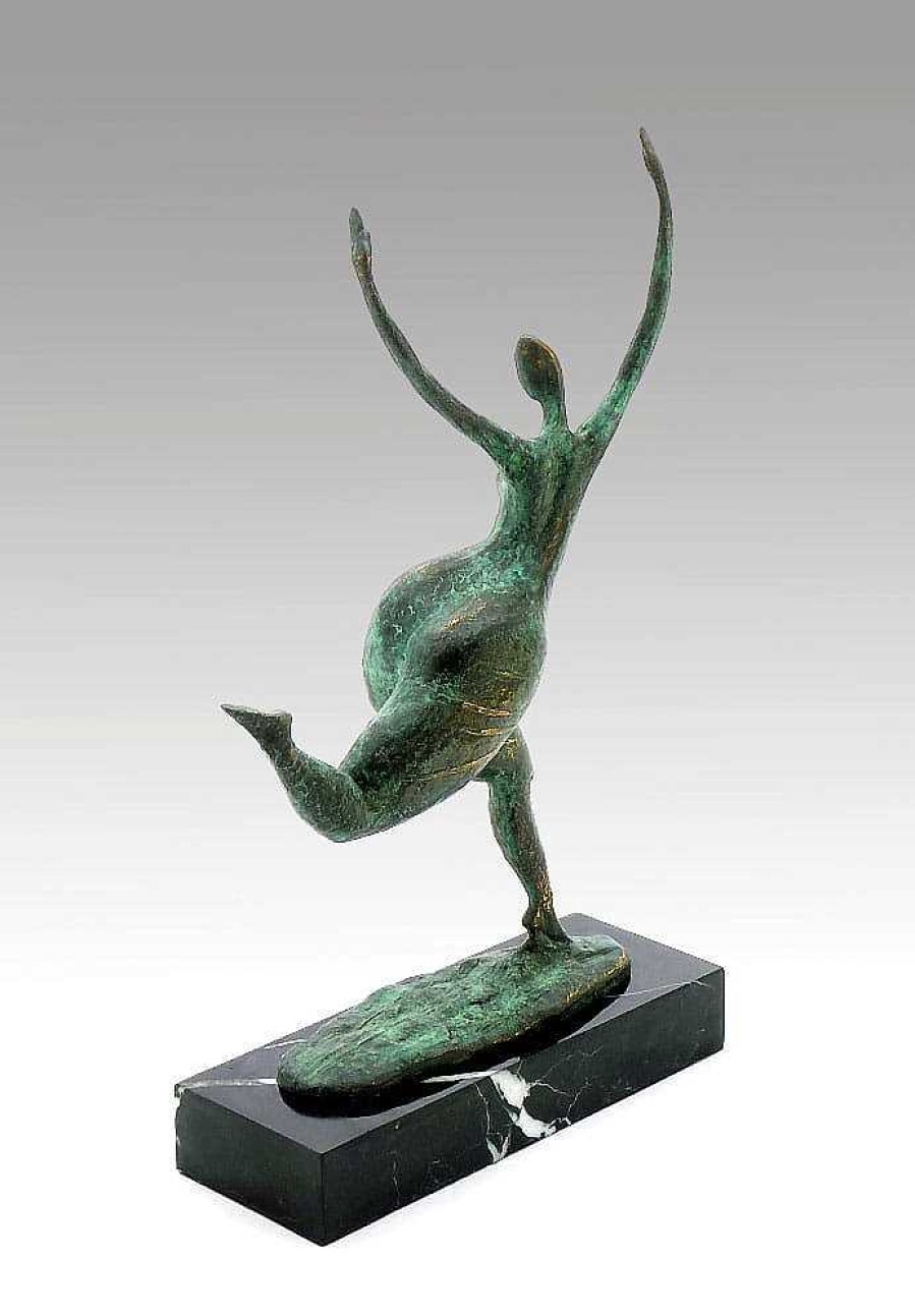 Miguel Fernando Lopez (Milo) Modern Art Bronze - Abstract Running Nude - Milo Signed Contemporary Art