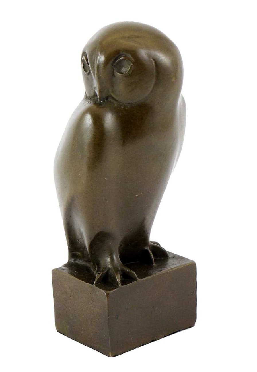 Kunst & Ambiente Animal Sculpture - Owl - Sign. Francois Pompon - Real Bronze Animal Sculptures