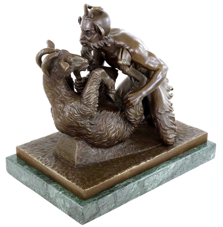 Miguel Fernando Lopez (Milo) Pan And The Goat - Erotic Bronze - Signed By Milo Erotic Nudes - Vienna Bronze