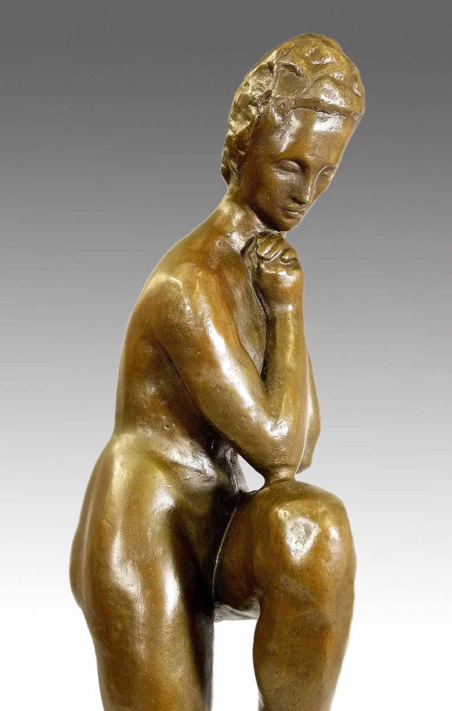 Wilhelm Lehmbruck Modern Art Bronze By Wilhelm Lehmbruck - Girl With Leaning Leg Contemporary Art