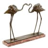 Rembrandt Bugatti Two Flamingos (1912) - Signed Bronze Figurine By Bugatti - Numbered Contemporary Art