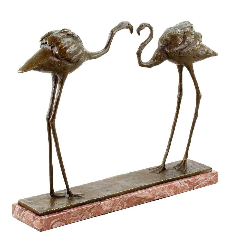 Rembrandt Bugatti Two Flamingos (1912) - Signed Bronze Figurine By Bugatti - Numbered Contemporary Art