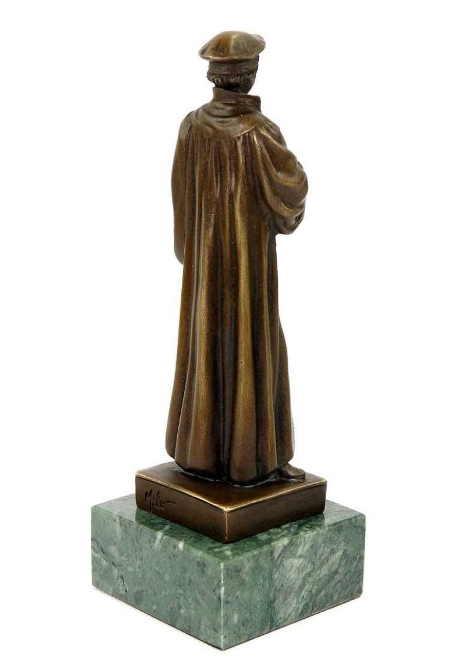 Miguel Fernando Lopez (Milo) Martin Luther Statue - Vintage Bronze Figurine - Signed Milo Contemporary Art