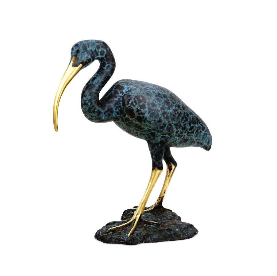 Martin Klein Bronze Bird Figurine - Sacred Ibis - Signed Martin Klein Animal Sculptures