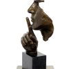 Salvador Dalí Silence - Modern Bronze Sculpture - Homage To S. Dali, Signed Contemporary Art