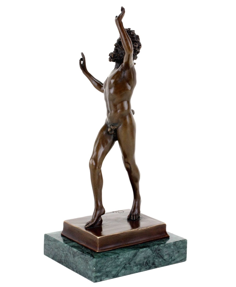 Miguel Fernando Lopez (Milo) Fauno Danzante From Pompeji - Bronze Dancing Faun - Sign. Milo Greek Statues