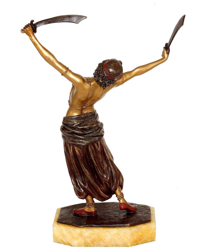 Kunst & Ambiente Vienna Bronze - Erotic Female Sword Dancer / Oriental Erotic Nudes - Vienna Bronze