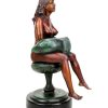 Kunst & Ambiente Erotic Girl Betty - Signed J. Patoue - Erotic Bronze Sculpture Erotic Nudes - Vienna Bronze