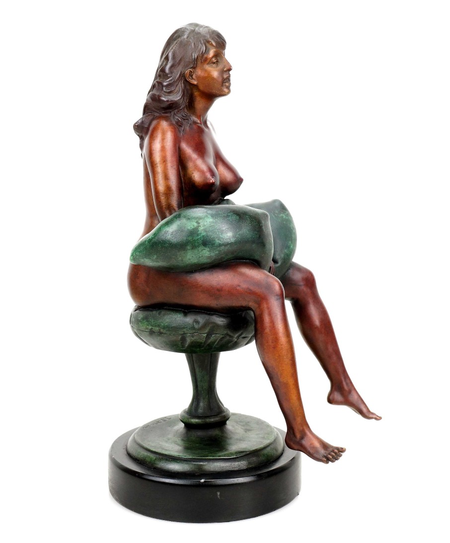 Kunst & Ambiente Erotic Girl Betty - Signed J. Patoue - Erotic Bronze Sculpture Erotic Nudes - Vienna Bronze