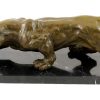 Miguel Fernando Lopez (Milo) Animal Bronze Figure - Xxl Panther On A Marble Base - Sign. Milo Animal Sculptures