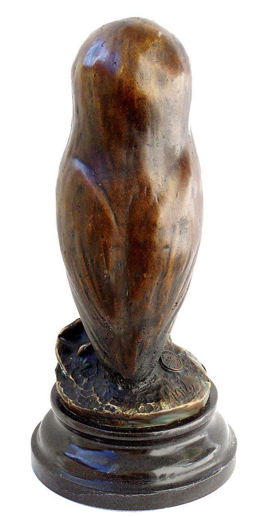 Kunst & Ambiente Animal Bronze - Smart Owl - On Marble-Base - Francois Pompon Animal Sculptures