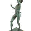 Kunst & Ambiente Antique Bronze Figure - Fauno Danzante/Dancing Faun Of Pompeii Greek Statues