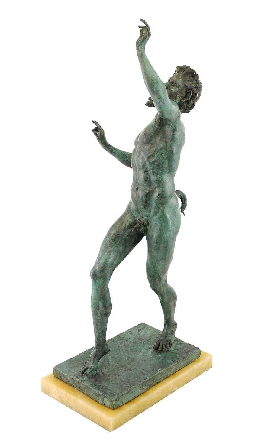 Kunst & Ambiente Antique Bronze Figure - Fauno Danzante/Dancing Faun Of Pompeii Greek Statues