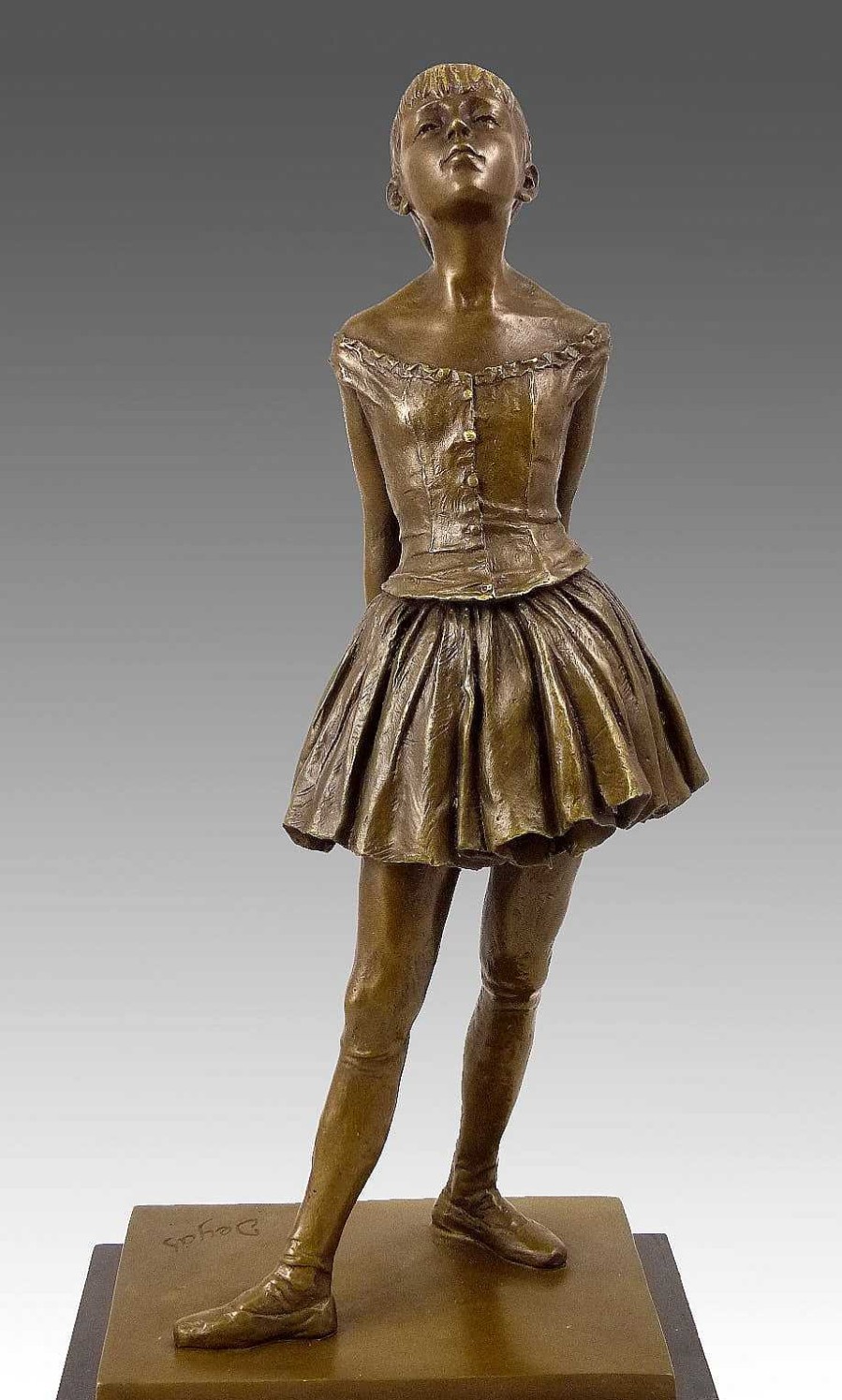 Edgar Degas Bronze Sculpture Little Dancer Of Fourteen Years - Sign. Edgar Degas Garden Statues