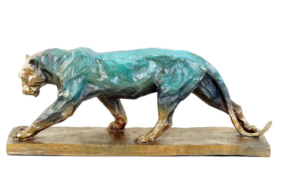 Rembrandt Bugatti Walking Panther - Signed Bugatti - Limited Bronze Sculpture Contemporary Art