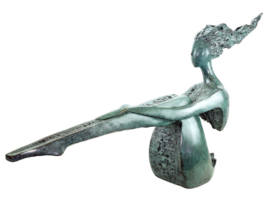 Martin Klein Sitting Female Nude - Limited Bronze Sculpture - Garden Figurine Contemporary Art