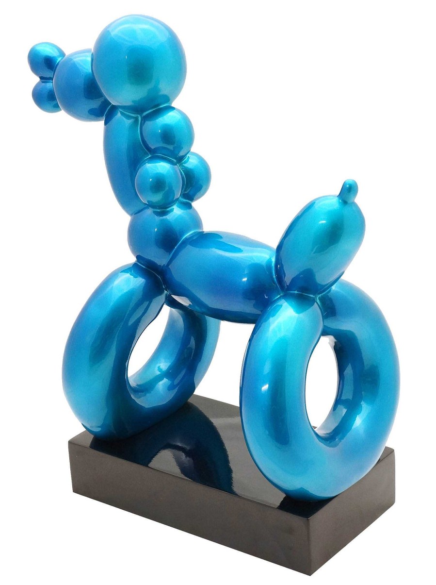 Kunst & Ambiente Blue Fiberglass Figure - Balloon Dog - Tribute To Jeff Koons Contemporary Art