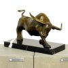 Miguel Fernando Lopez (Milo) Modern Animal Sculpture - Strong Bull - Signed Milo Contemporary Art