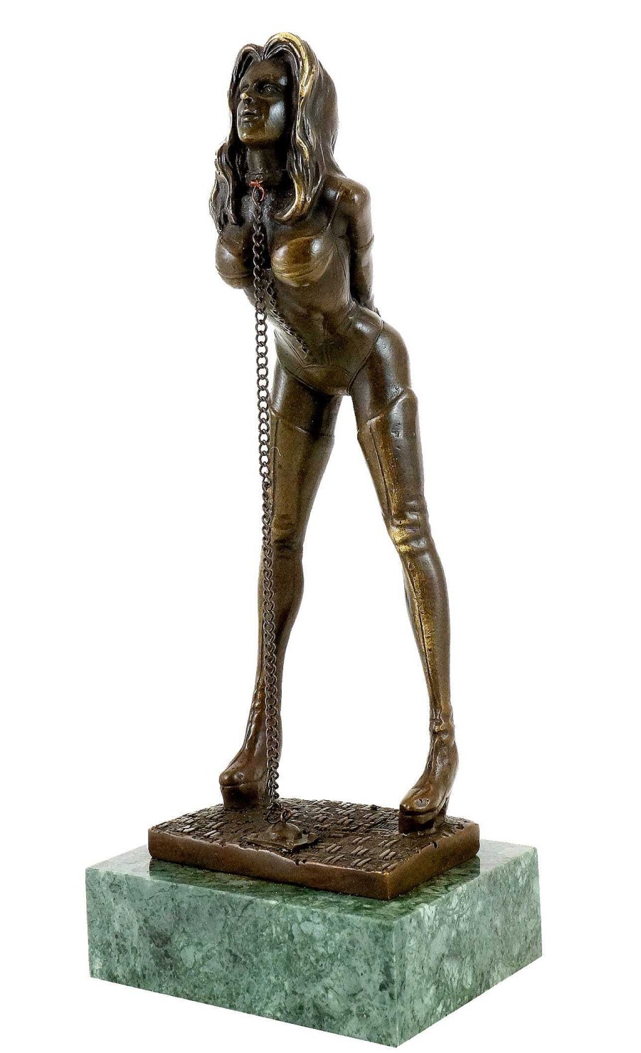 Kunst & Ambiente Erotic Bronze Figurine - Bondage Girl Marina - M. Nick Erotic Nudes - Vienna Bronze