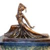 Demétre Haralamb Chiparus Art Deco Bronze Dancer, Signed Chiparus On Marblebase Art Deco Figurines