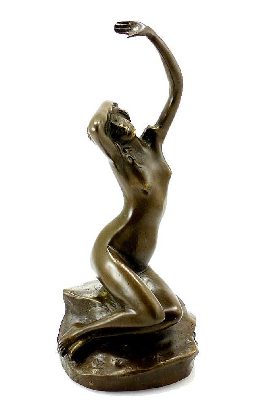 Kunst & Ambiente Art Nouveau Nude Bronze - Nude Woman On The Rock- Sig. Moren Erotic Nudes - Vienna Bronze