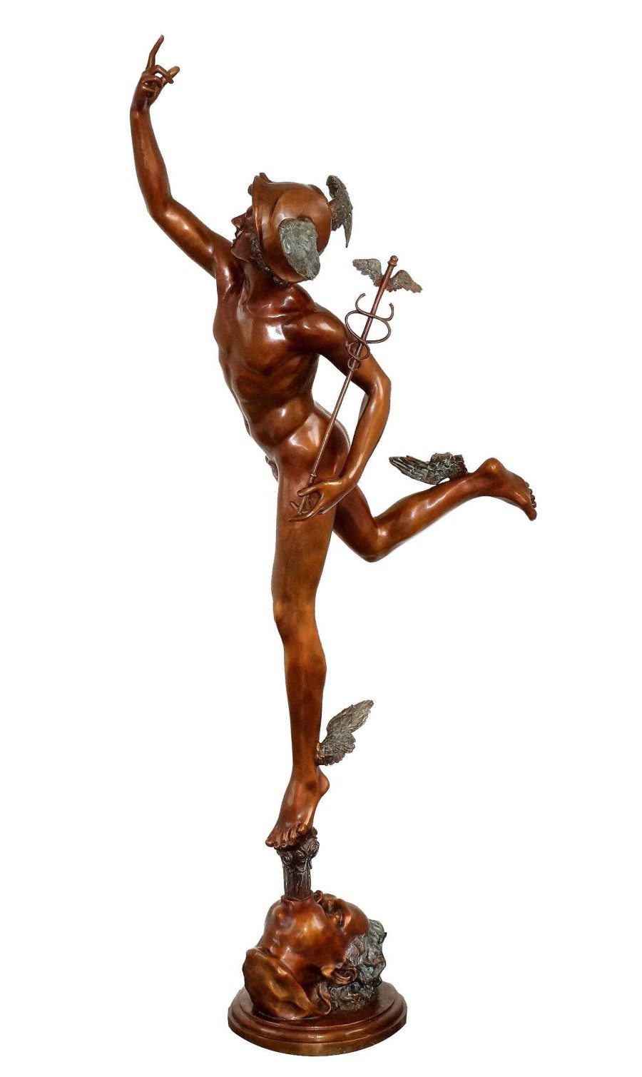 Kunst & Ambiente Hermes - Messenger Of The Gods - Bronze - Signed Giambologna Greek Statues