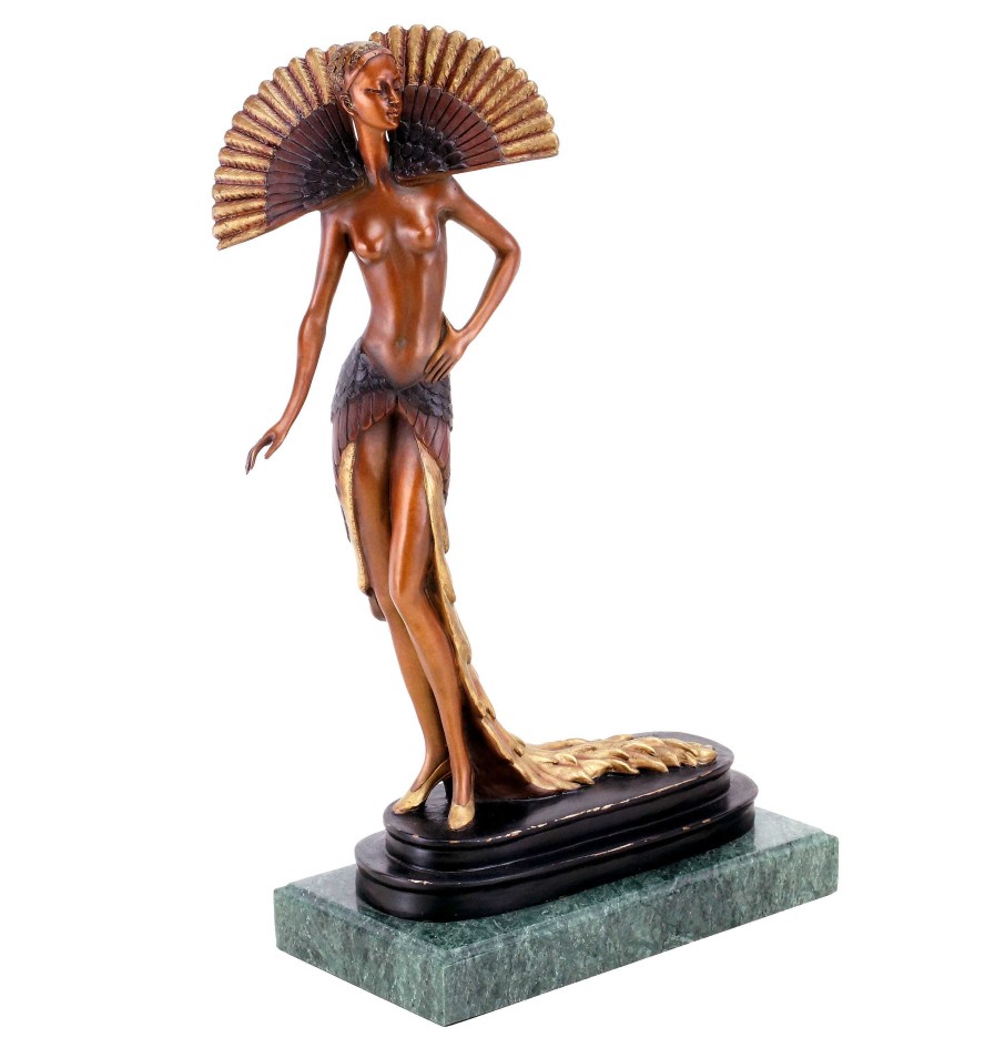 Ferdinand Preiss Art Deco Sculpture Female Dancer By Ferdinand Preiss - Revue Dancer Art Deco Figurines