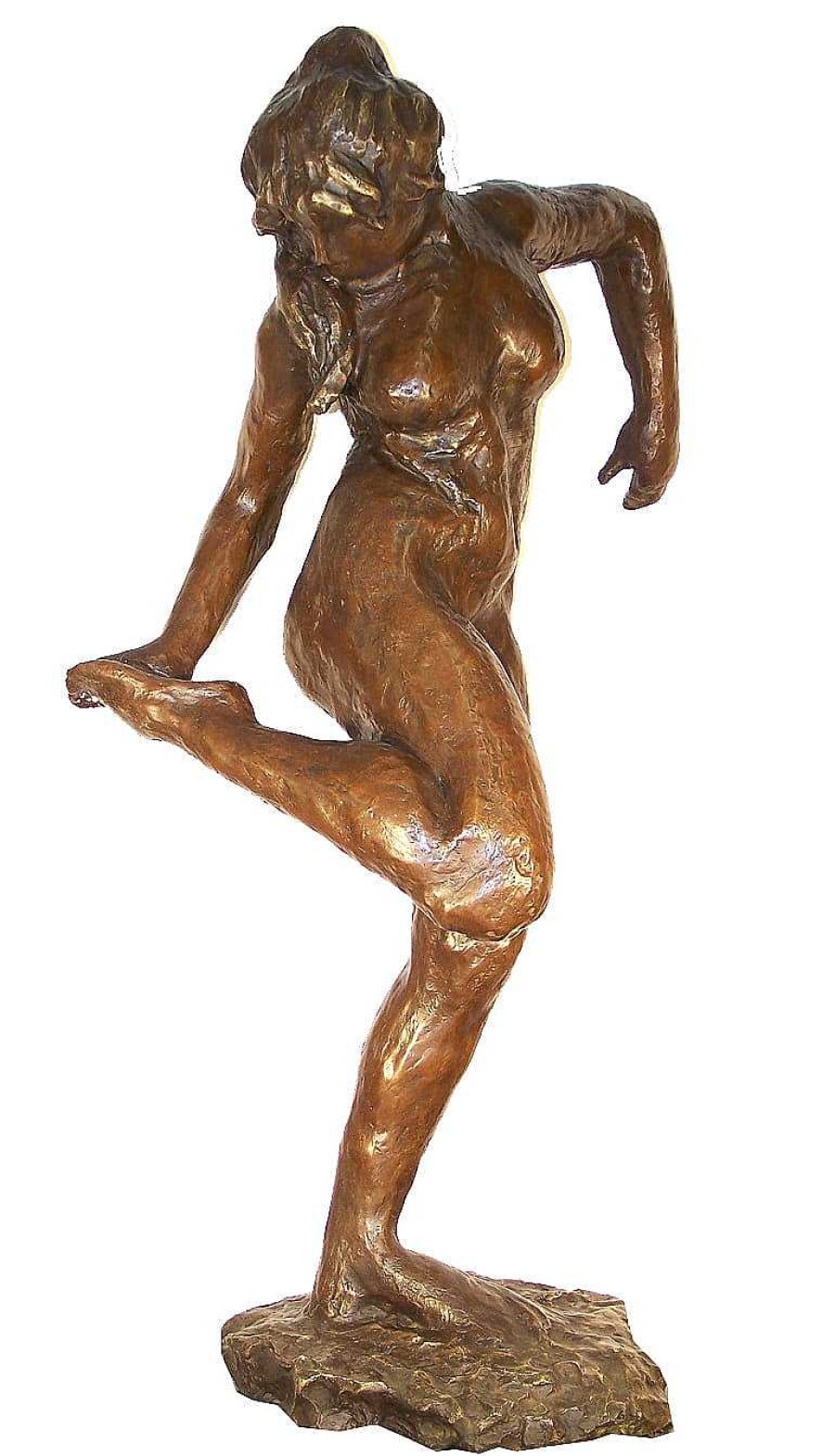 Edgar Degas Large Sculpture - Dancer Looking At Her Right Foot - Edgar Degas Garden Statues