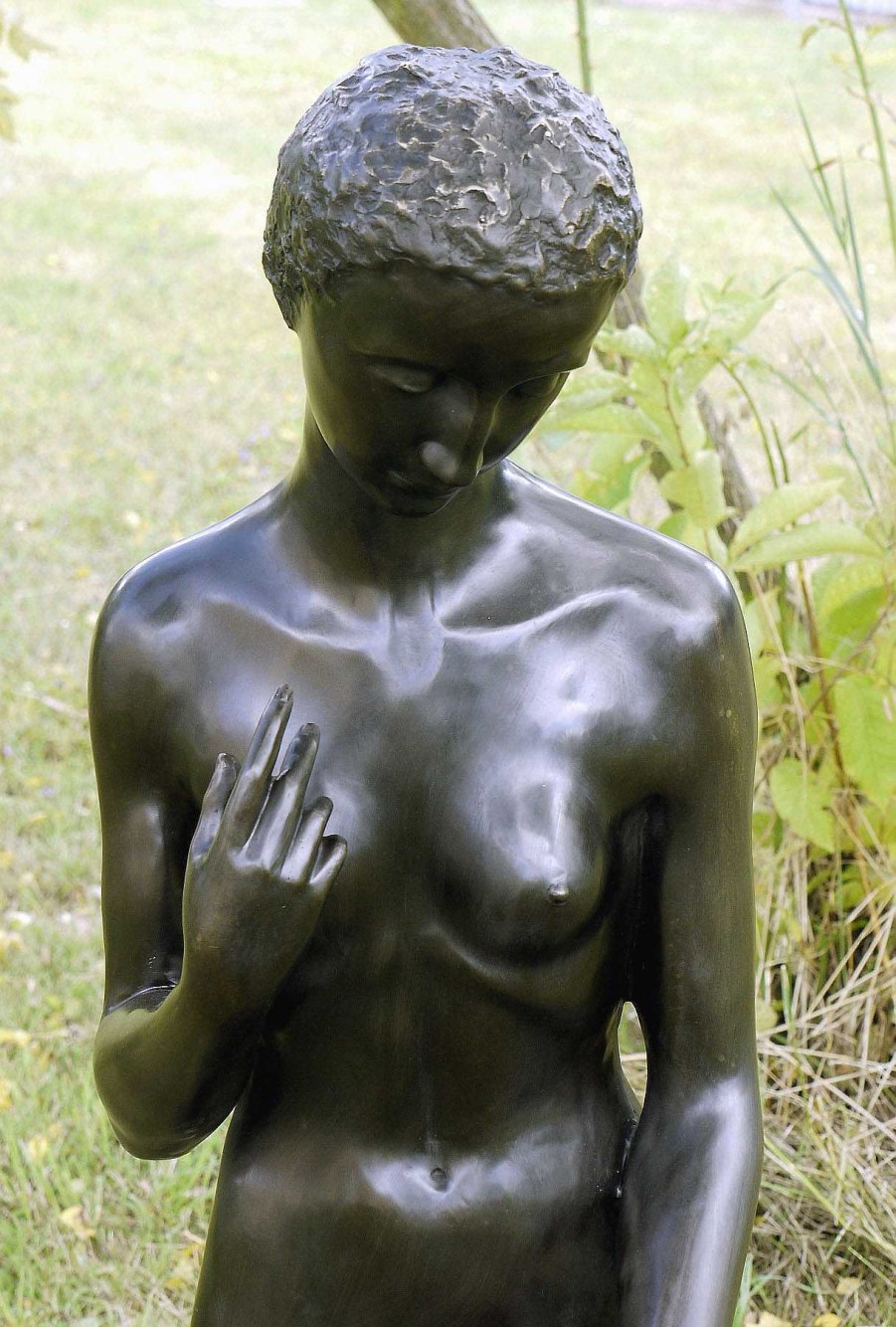 Wilhelm Lehmbruck Wilhelm Lehmbruck Bronze Statue - Kneeling Woman - 1911 - Signed Garden Statues