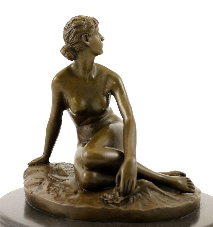 Peter Breuer Art Nouveau Bronze Figure (1881) - Spring - Sign. Peter Breuer Erotic Nudes - Vienna Bronze