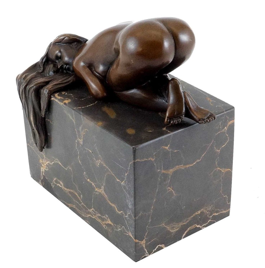 Miguel Fernando Lopez (Milo) Sleeping Nude On Marble - Erotic Bronze - Signed By Milo Erotic Nudes - Vienna Bronze